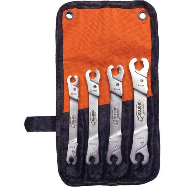S.U.R & R  Ratcheting Line Wrench Set - 4 Piece