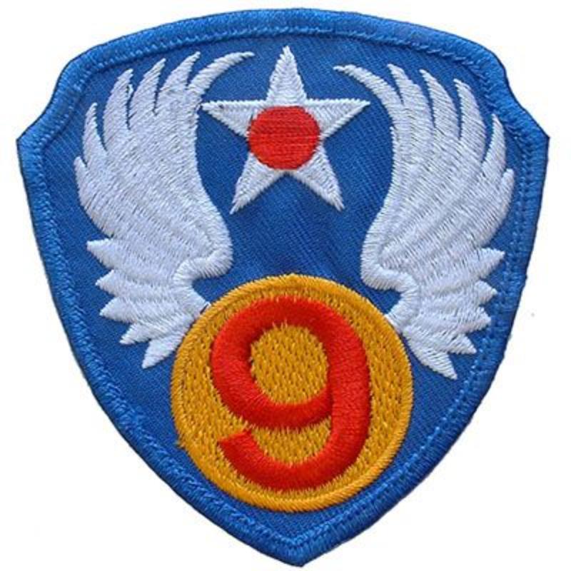 USAF 9th Patch - Blue - 3 in. - Durable Embroidered Design