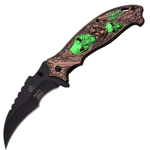 DS-A006BN Dark Side Blades Spring Assisted Fantasy Time Reaper Knife