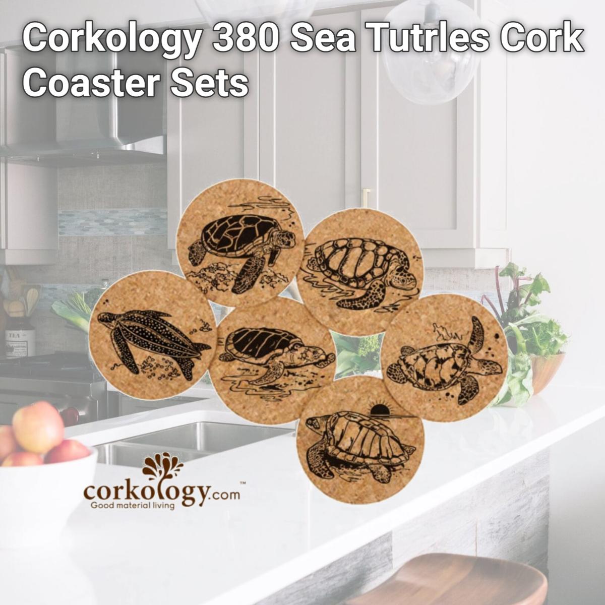Picture of Corkology 380 Sea Tutrles Cork Coaster Sets