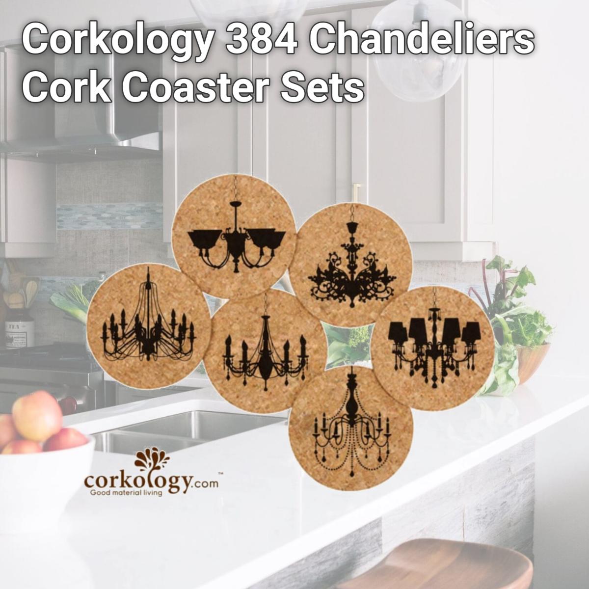 Picture of Corkology 384 Chandeliers Cork Coaster Sets