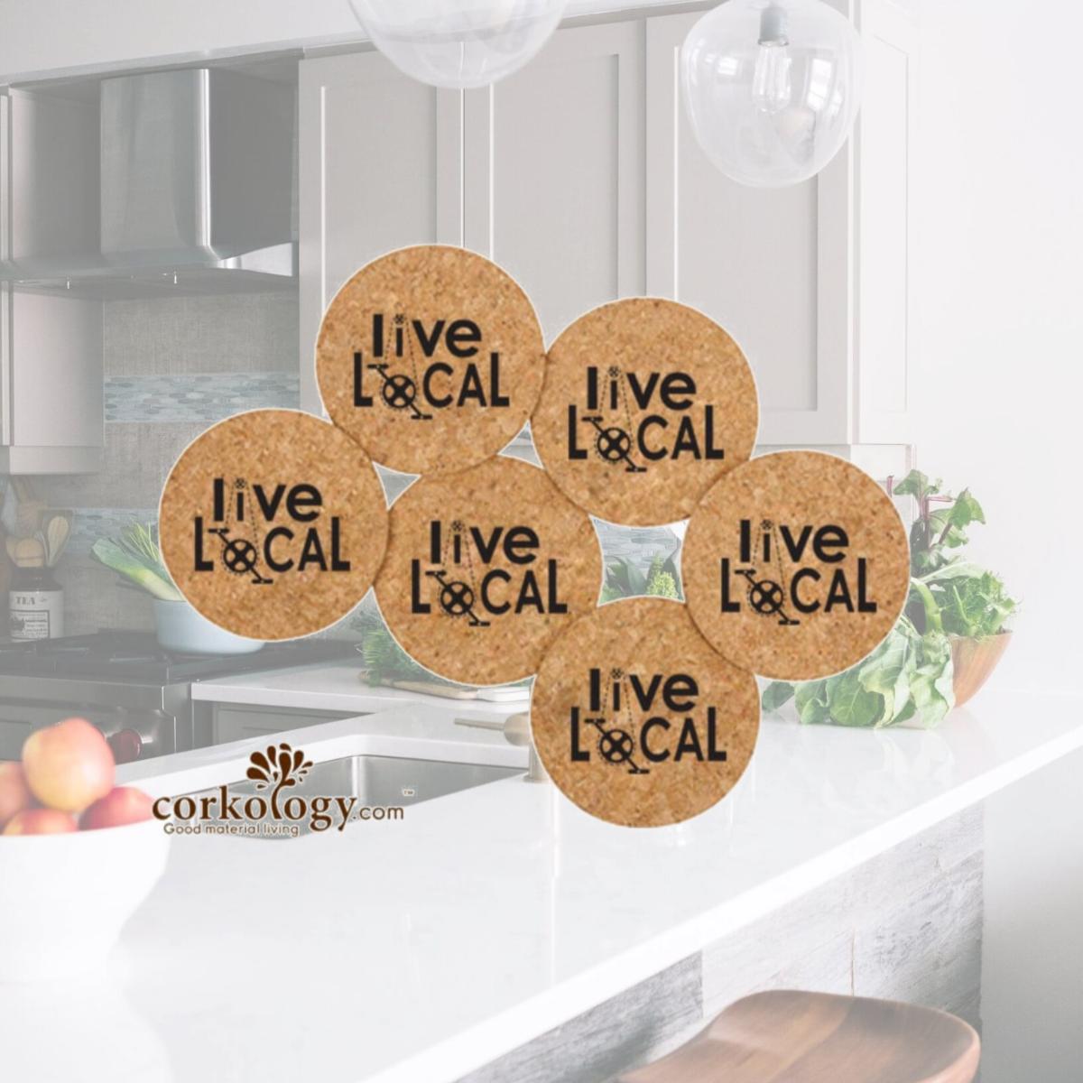Picture of Corkology 389 Live Local 1 Bike Chains Cork Coaster Set
