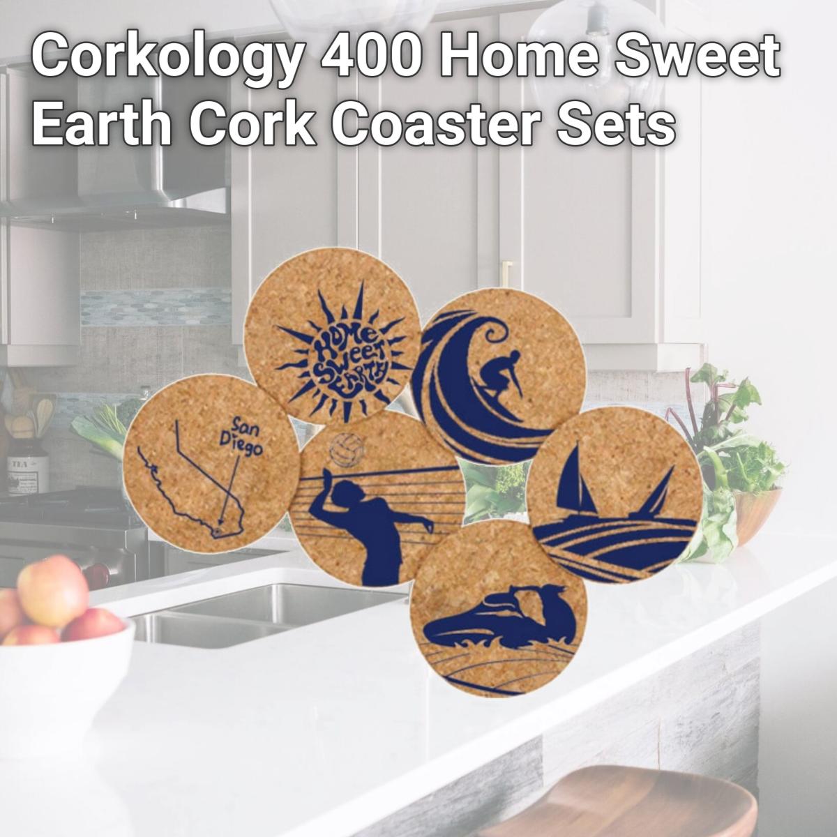 Picture of Corkology 400 Home Sweet Earth Cork Coaster Sets