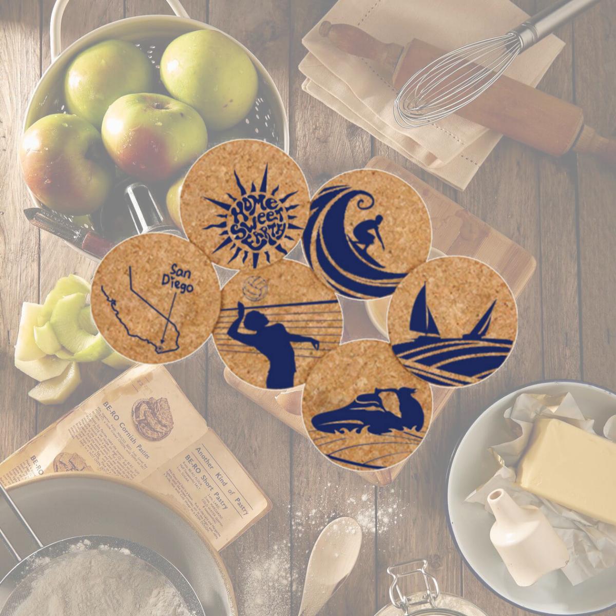 Picture of Corkology 400 Home Sweet Earth Cork Coaster Sets