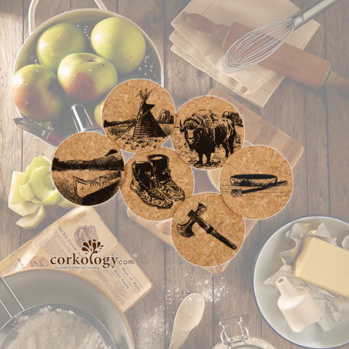 Picture of Corkology 402 Native Americans Cork Coaster Sets