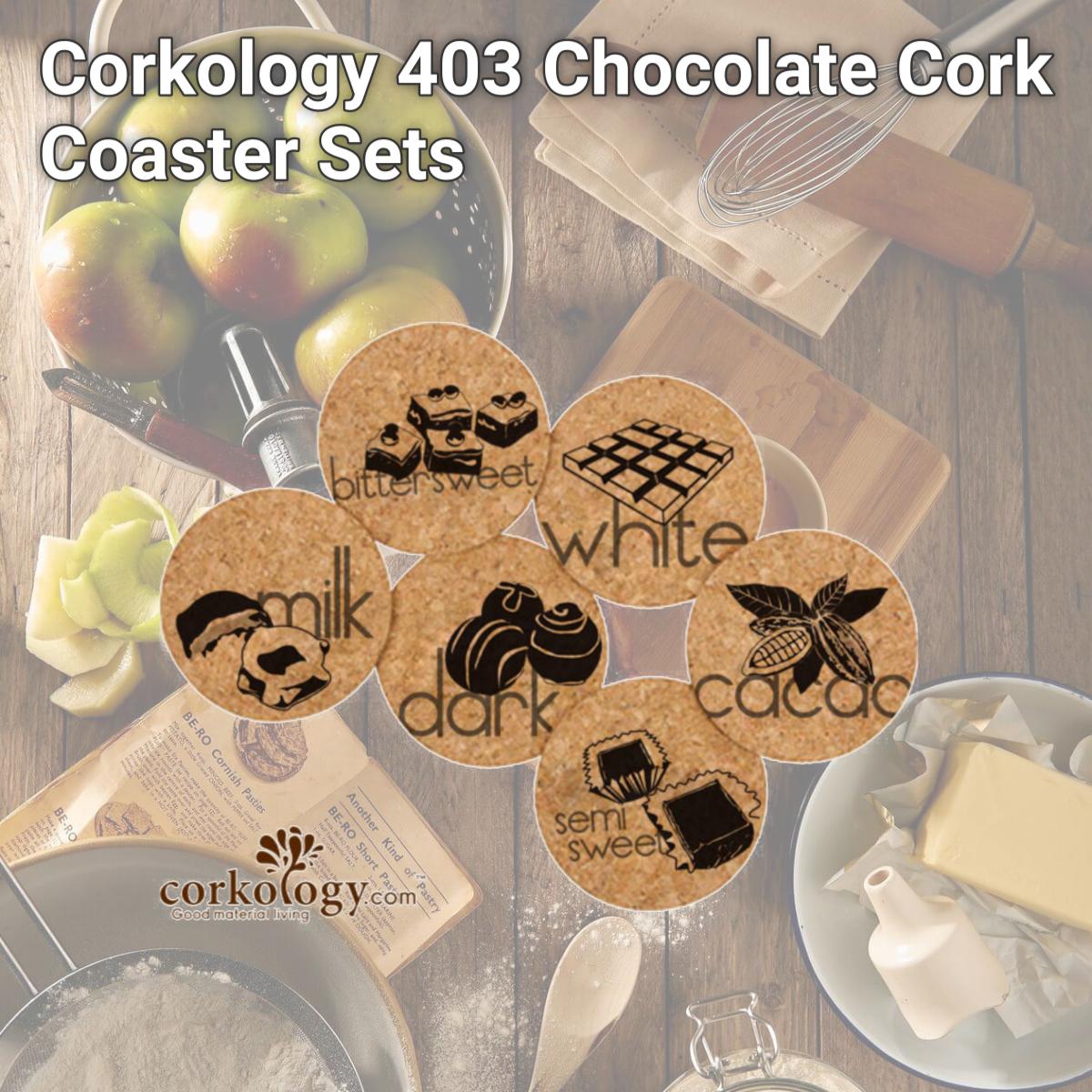 Picture of Corkology 403 Chocolate Cork Coaster Sets