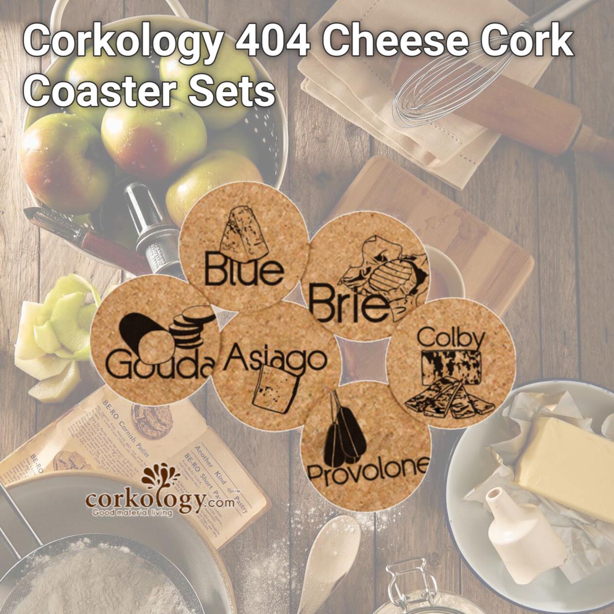 Picture of Corkology 404 Cheese Cork Coaster Sets