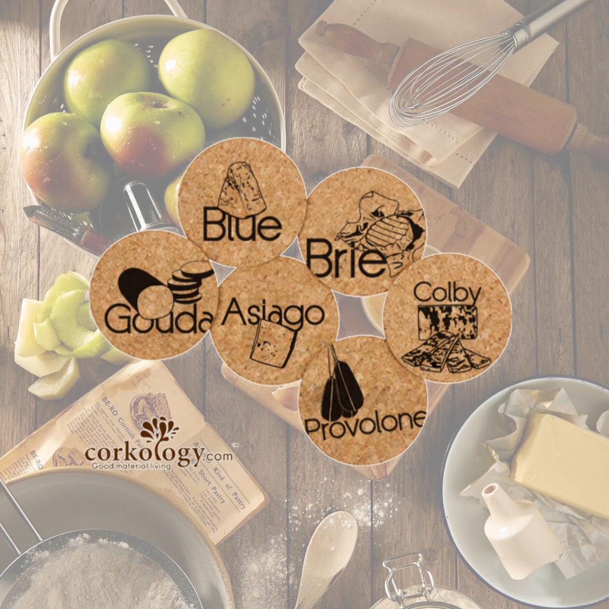 Picture of Corkology 404 Cheese Cork Coaster Sets