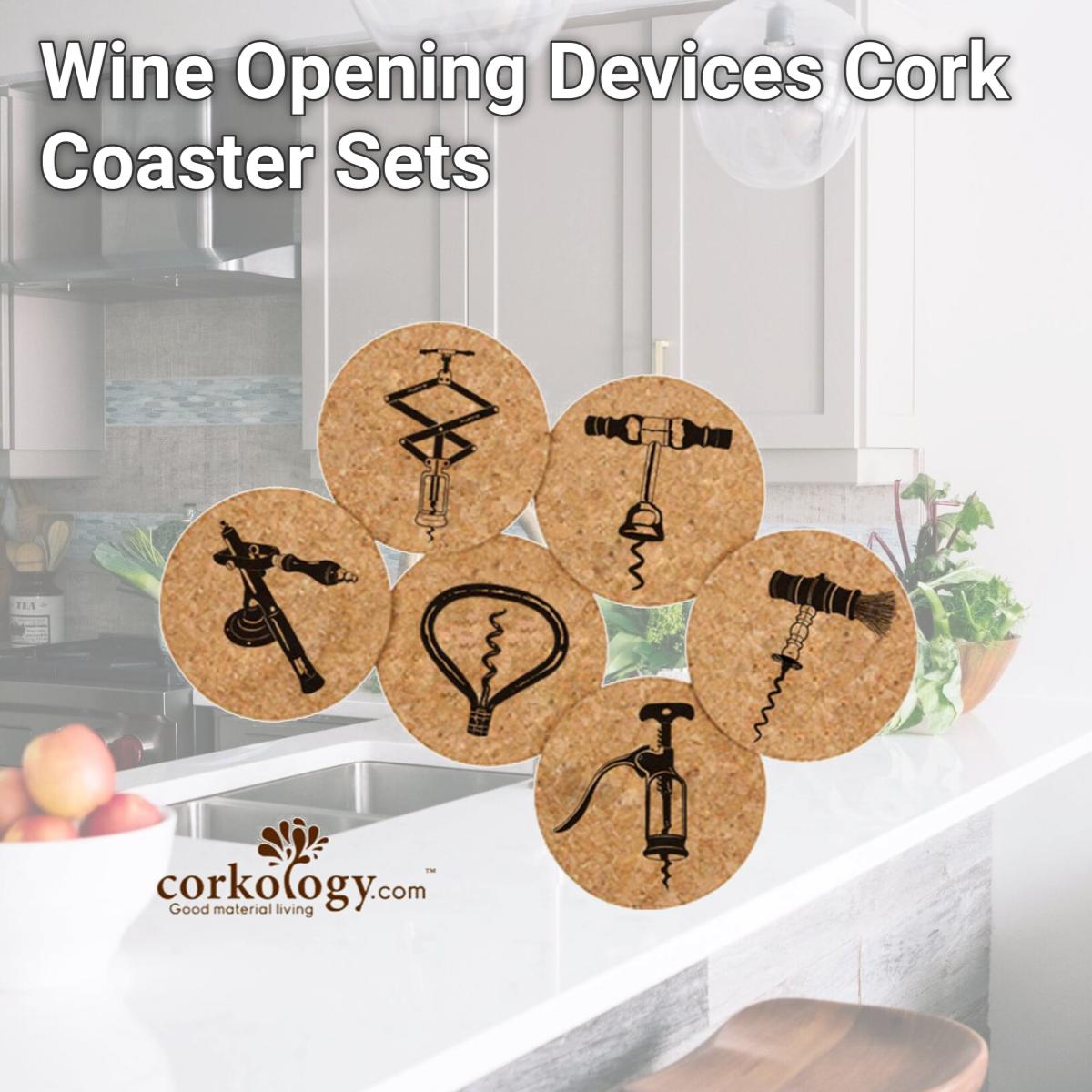 Picture of Corkology 406 Wine Opening Devices Cork Coaster Sets