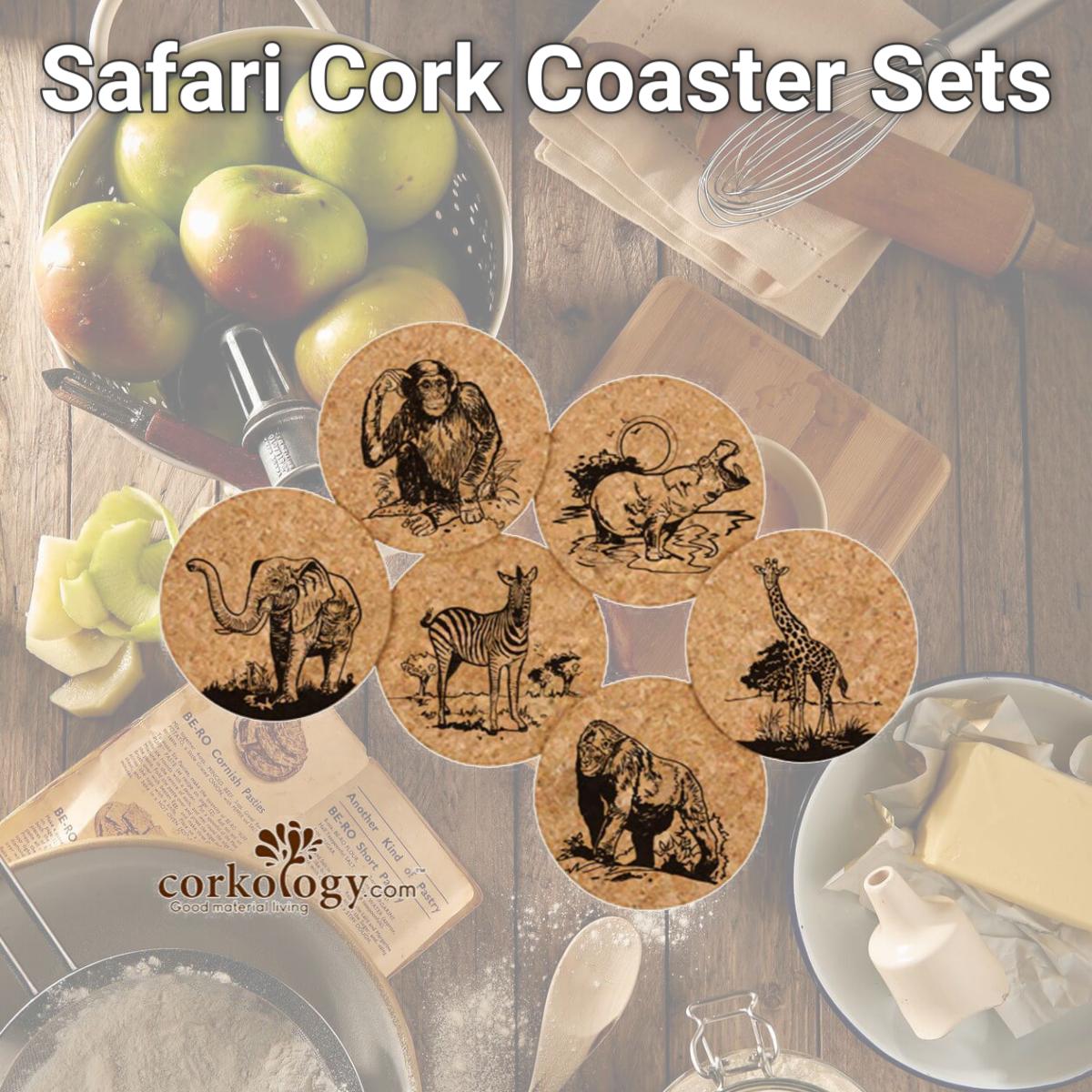 Picture of Corkology 414 Safari Cork Coaster Sets