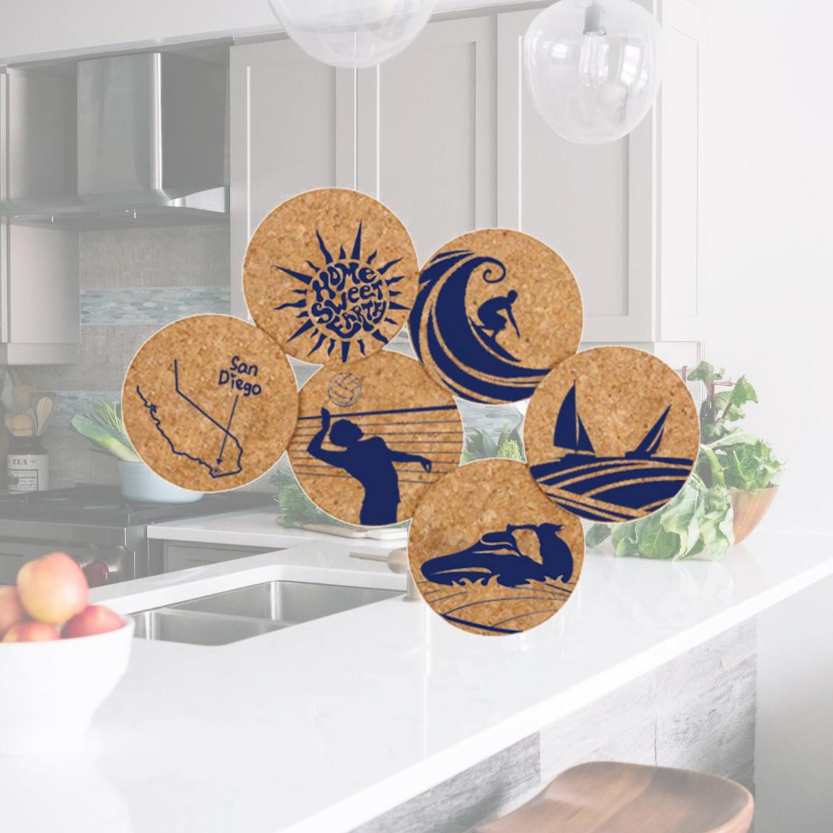 Picture of Corkology 422 Home Sweet Earth Cork Coaster Sets