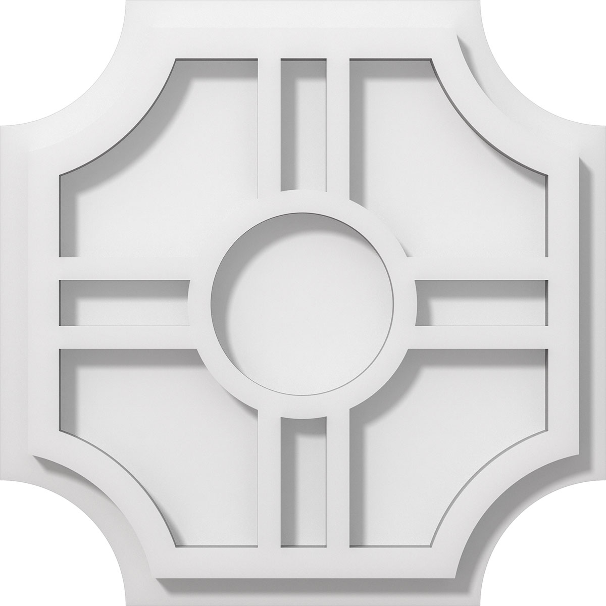 Cmp10hs 10 In. Od X 3.25 In. Square Haus Architectural Grade Pvc Contemporary Ceiling Medallion