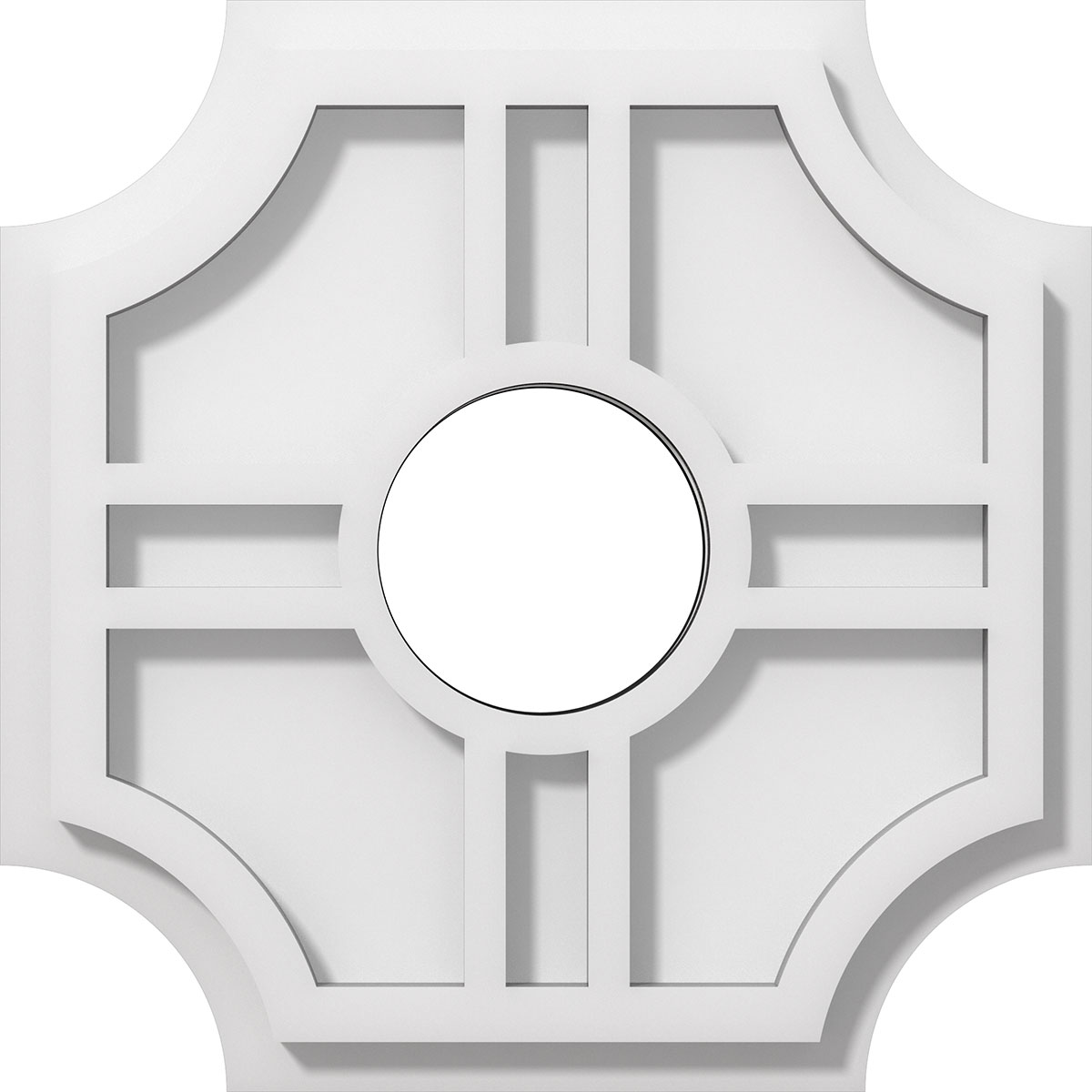 Cmp10hs-03000 10 In. Od X 3 In. Id Square Haus Architectural Grade Pvc Contemporary Ceiling Medallion