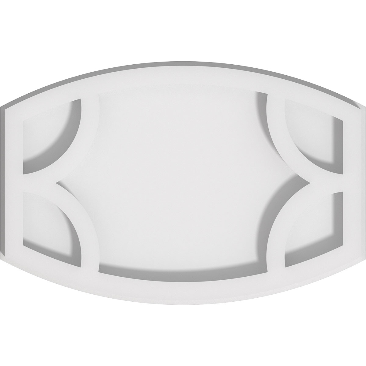 Cmp10x6ky 6.62 X 10 In. Rectangle Kailey Architectural Grade Pvc Contemporary Ceiling Medallion
