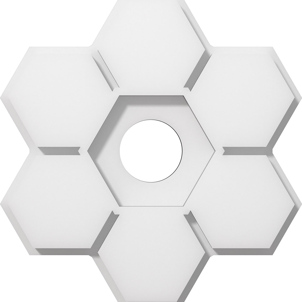 Cmp10dy-02000 10 In. Od X 2 In. Id Square Daisy Architectural Grade Pvc Contemporary Ceiling Medallion