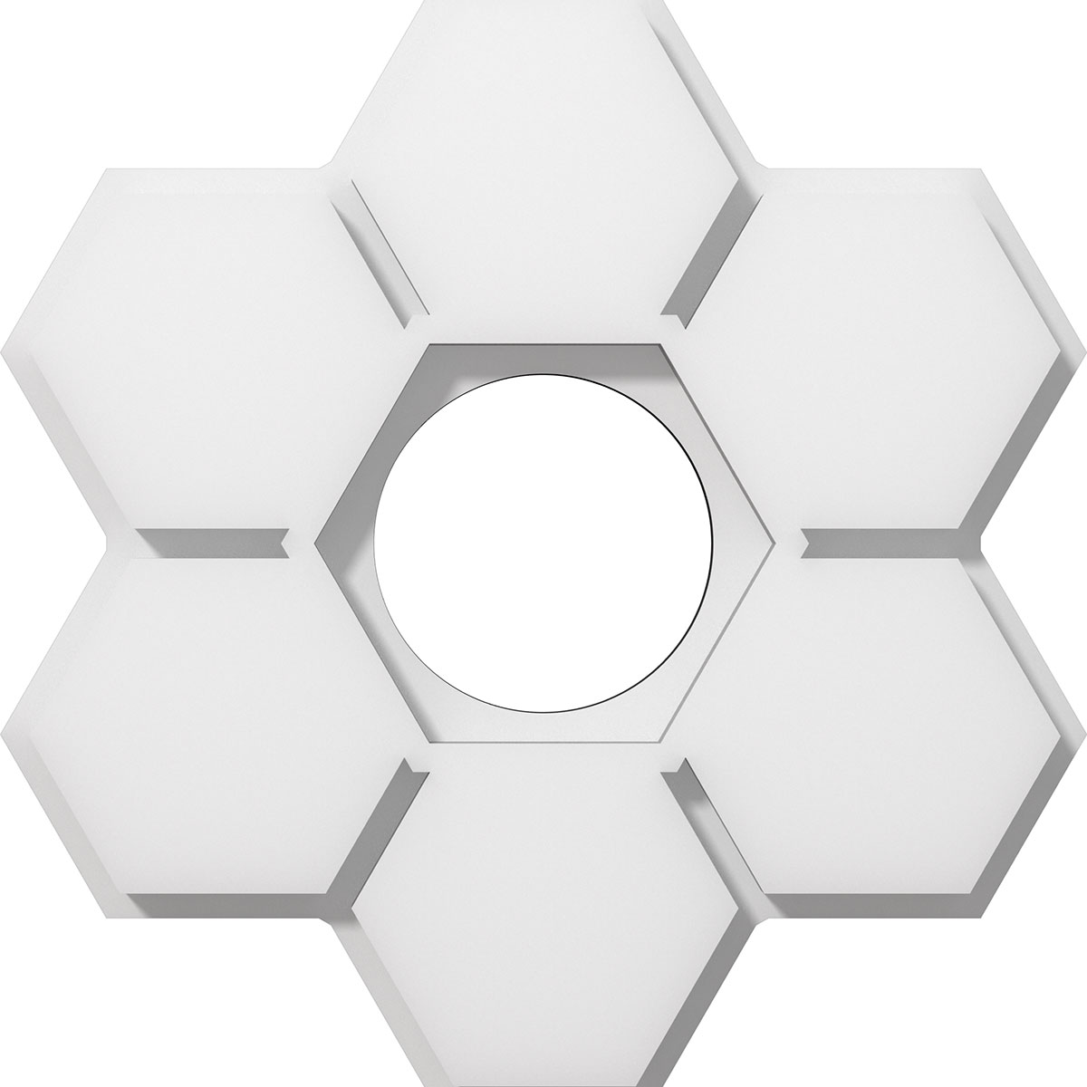 Cmp10dy-03000 10 In. Od X 3 In. Id Square Daisy Architectural Grade Pvc Contemporary Ceiling Medallion