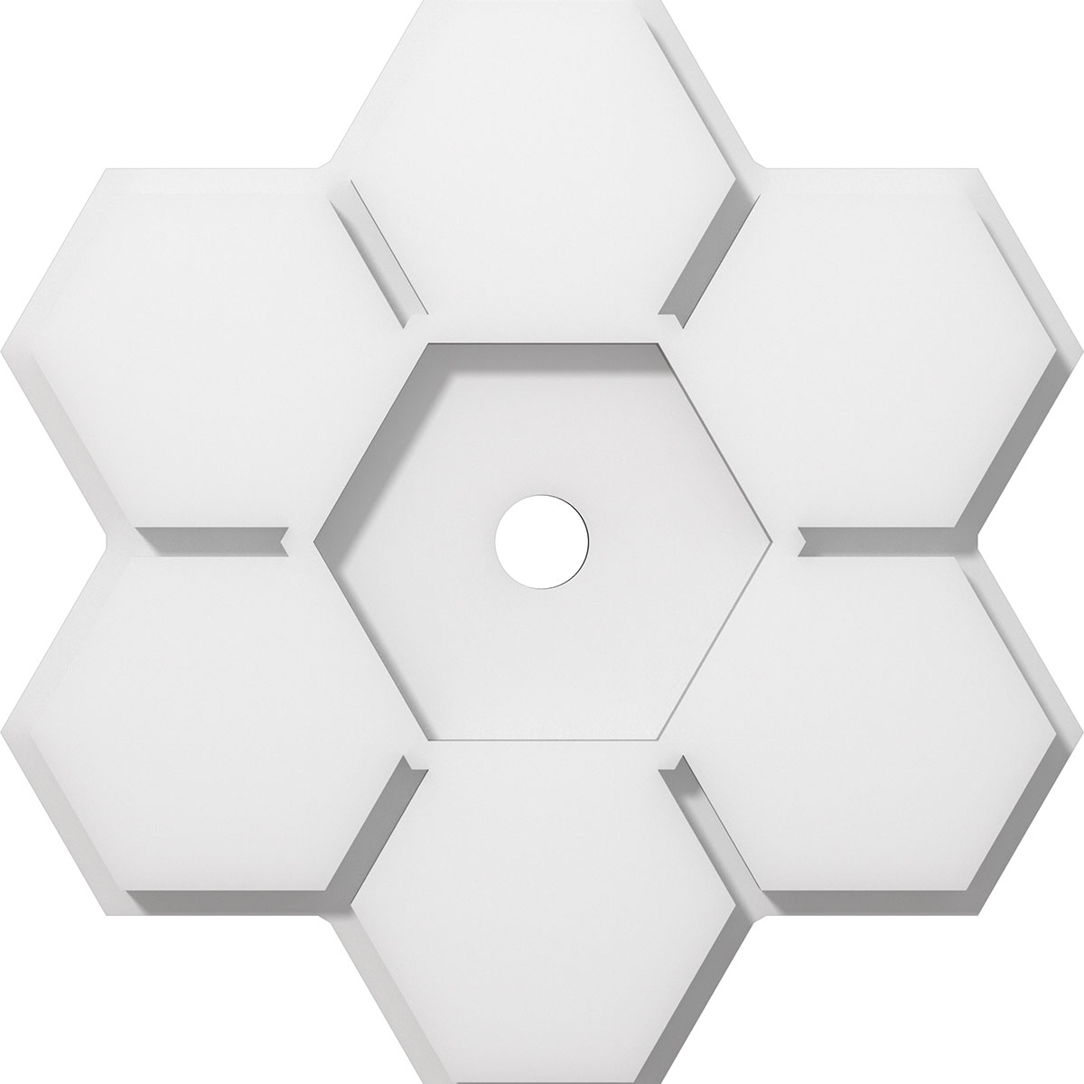 Cmp12dy-01000 12 In. Od X 1 In. Id Square Daisy Architectural Grade Pvc Contemporary Ceiling Medallion