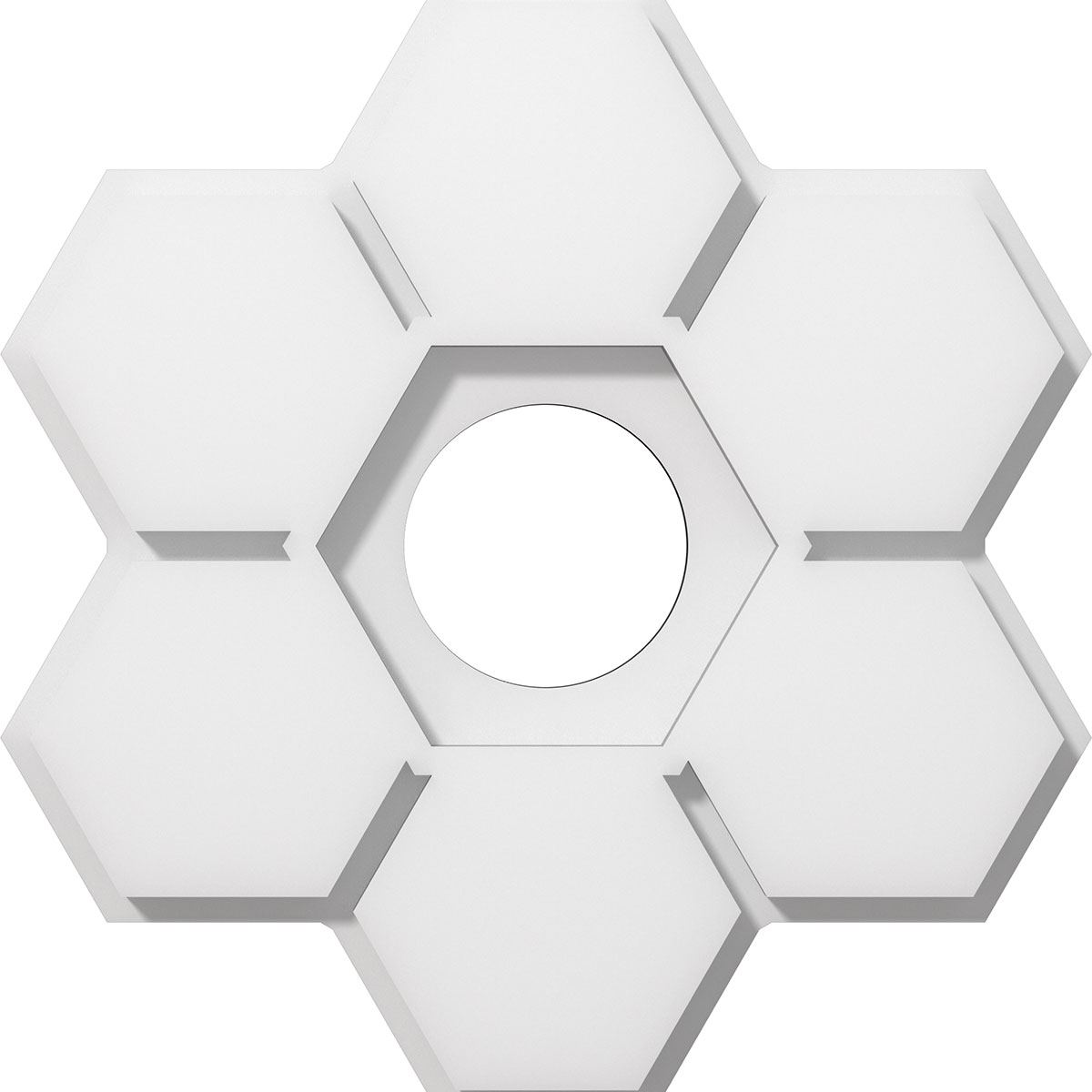 Cmp12dy-03000 12 In. Od X 3 In. Id Square Daisy Architectural Grade Pvc Contemporary Ceiling Medallion