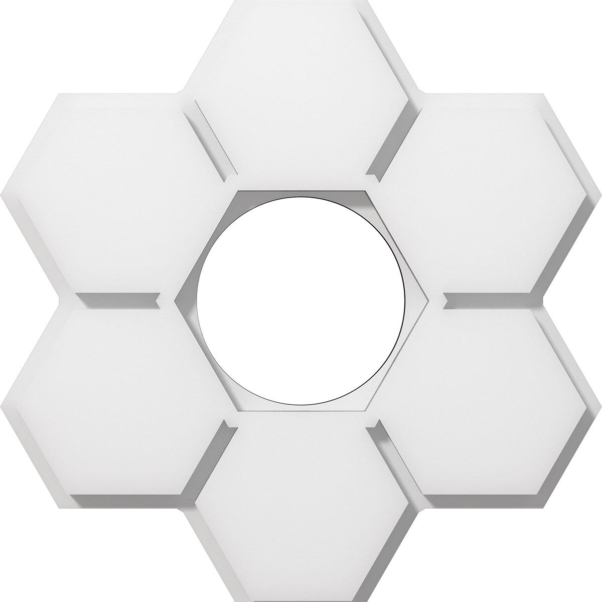 Cmp12dy-04000 12 In. Od X 4 In. Id Square Daisy Architectural Grade Pvc Contemporary Ceiling Medallion