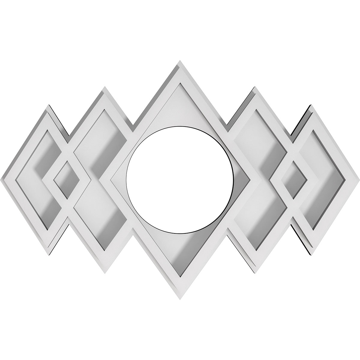 Cmp10x6ze-03000 3 In. Id X 3 In. Rectangle Zoe Architectural Grade Pvc Contemporary Ceiling Medallion
