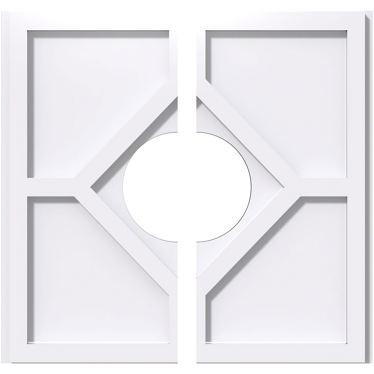 Cmp10ey2-03000 10 In. Od X 3 In. Id Square Embry Architectural Grade Pvc Contemporary Ceiling Medallion - 2 Piece