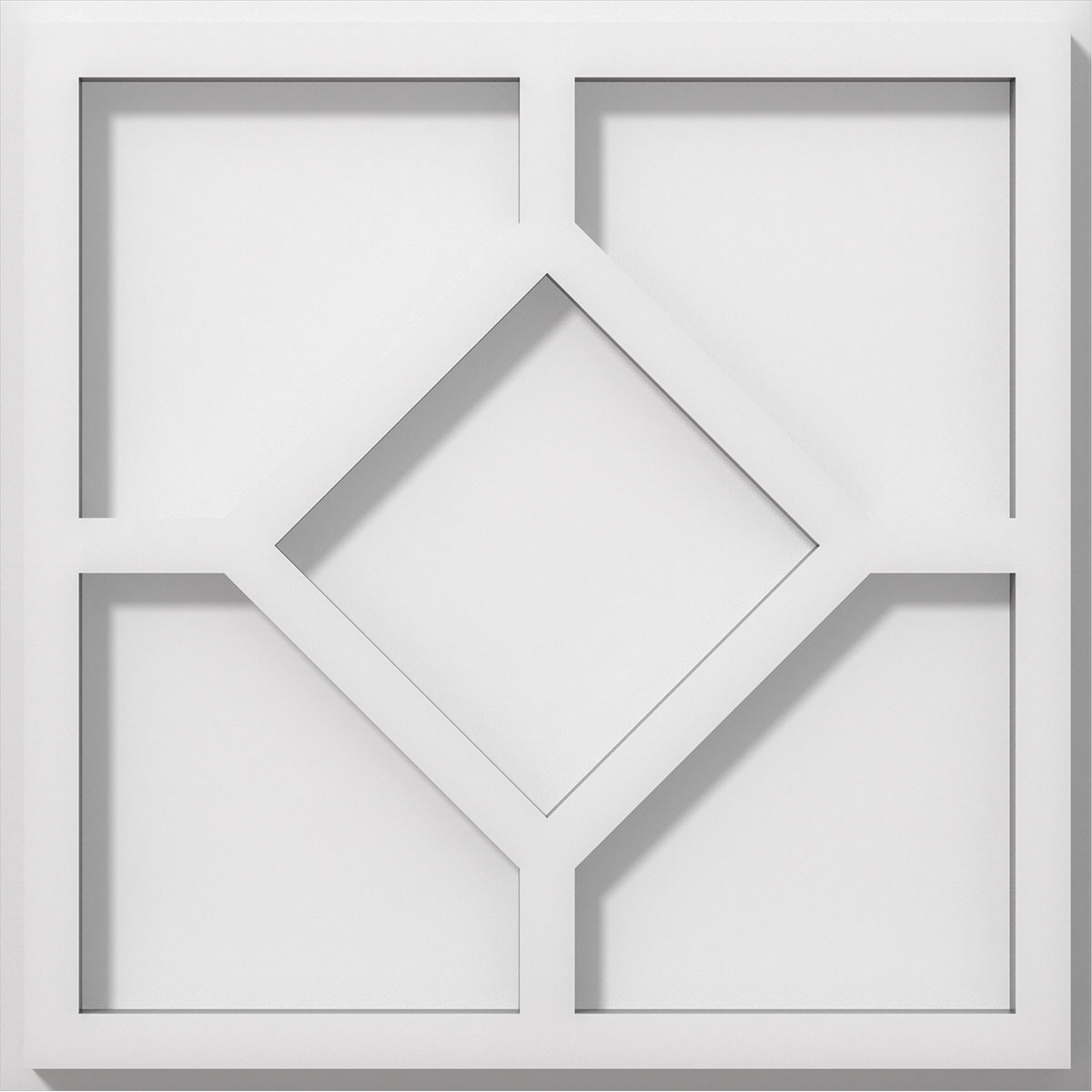 Cmp10ey 10 In. Od X 3.5 In. Square Embry Architectural Grade Pvc Contemporary Ceiling Medallion