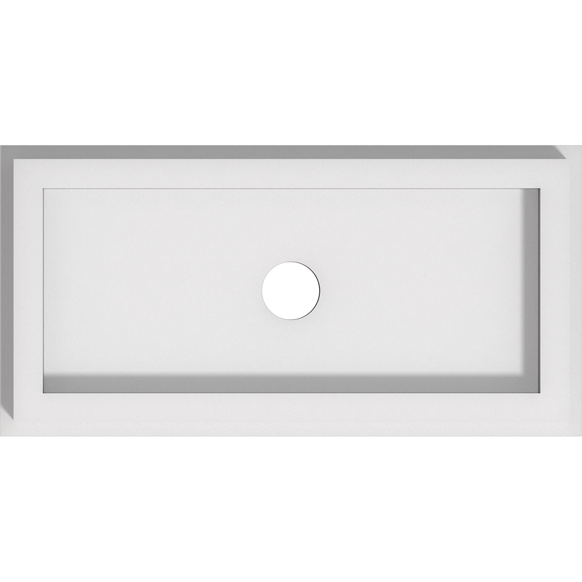 Cmp10x5re-01000 1 In. Id X 3.5 In. Rectangle Architectural Grade Pvc Contemporary Ceiling Medallion