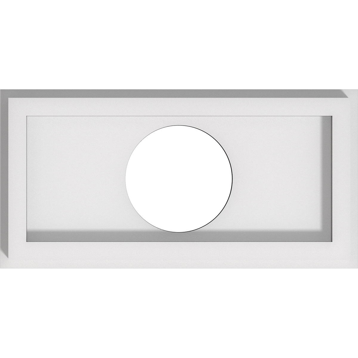 Cmp10x5re-03000 3 In. Id X 3.5 In. Rectangle Architectural Grade Pvc Contemporary Ceiling Medallion