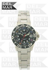 Del Mar 50371 Women Silver Watch With Black Dial
