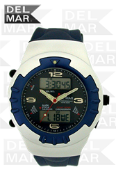 Del Mar 50398 Analog & Digital Watch For Men, White & Blue