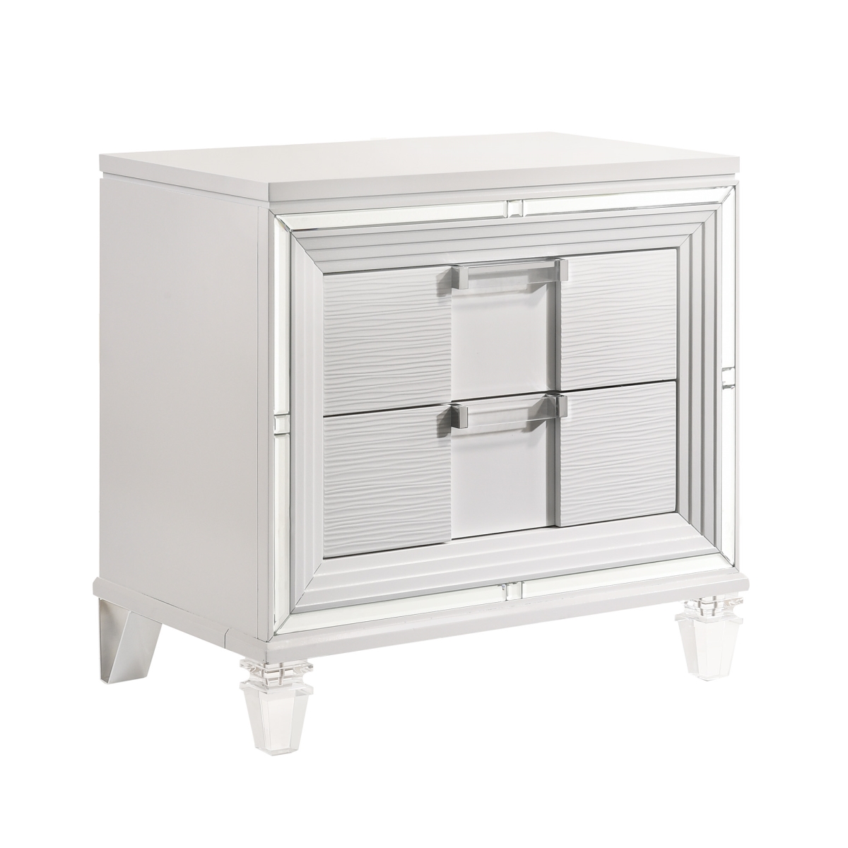 UPC 843627119959 product image for Charlotte 2-Drawer Nightstand w/ USB in White | upcitemdb.com
