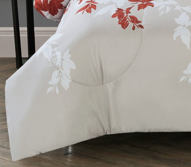 25242004ck-ter-eco Leaf Comforter Set, King Size - 9 Piece