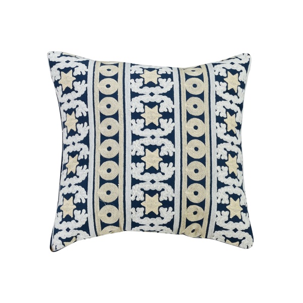 70023 Elight Taina Embroidered Cotton Throw Pillow, Multicolor