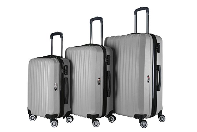 1600-silver Hardside Spinner Luggage Set No.1600, Silver