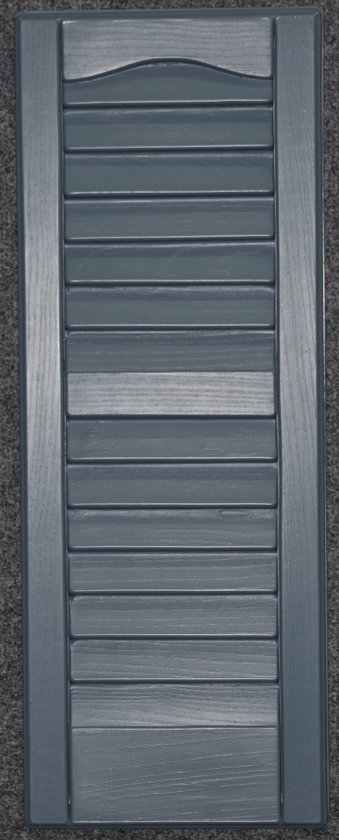 L0621bu-fh 6 X 21 In. Louvered Exterior Decorative Shutters, Colonial Blue