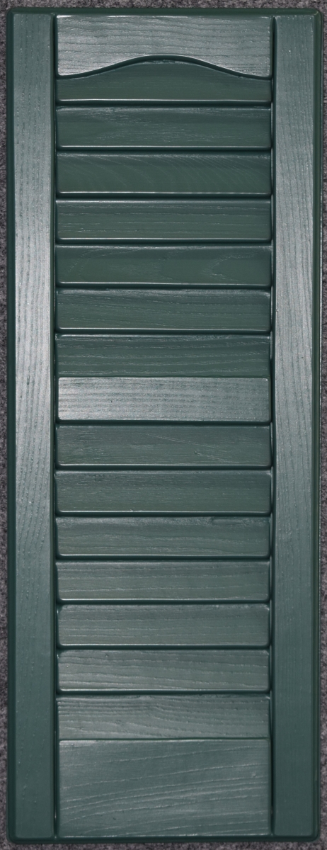 L0927gn-fh 9 X 27 In. Louvered Exterior Decorative Shutters, Hunter Green