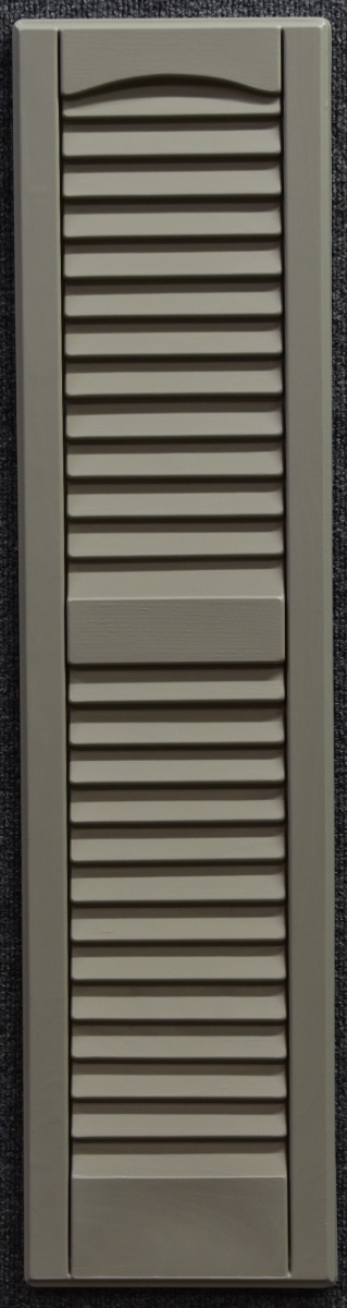 L1251cl-fh 12 X 51 In. Louvered Exterior Decorative Shutters, Clay