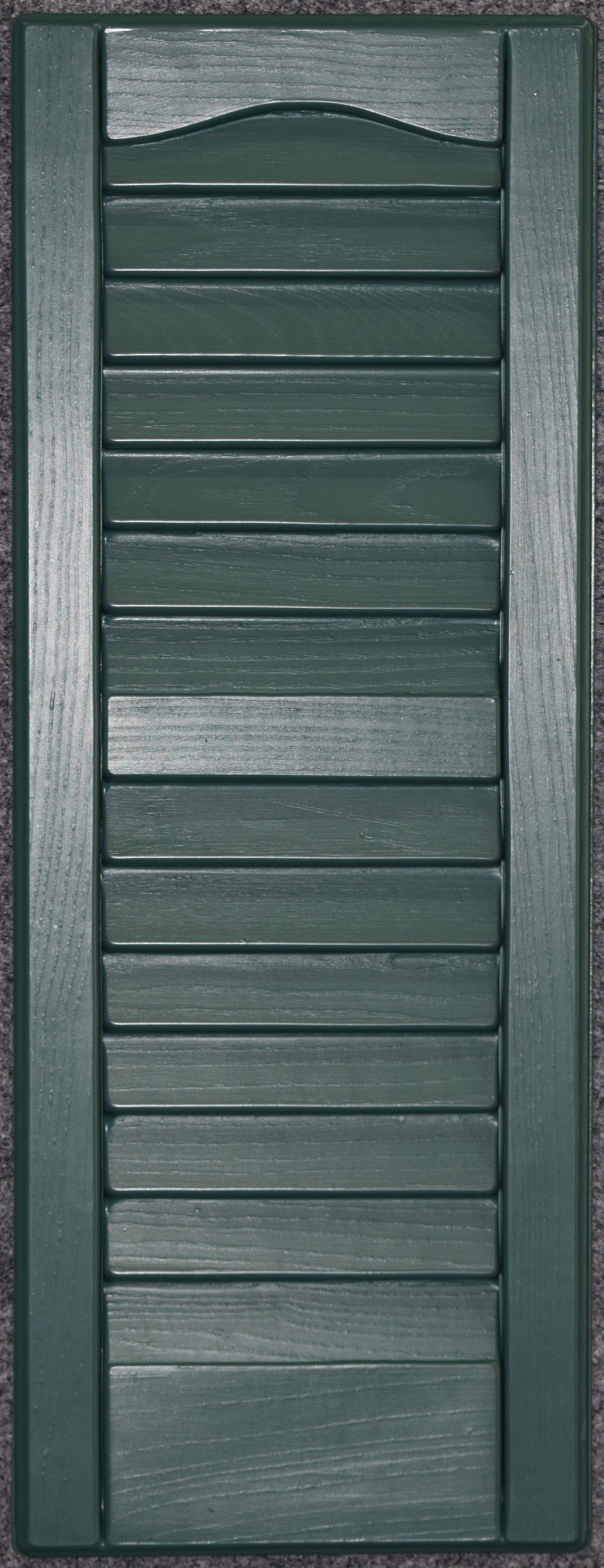 L1251gn-fh 12 X 51 In. Louvered Exterior Decorative Shutters, Hunter Green