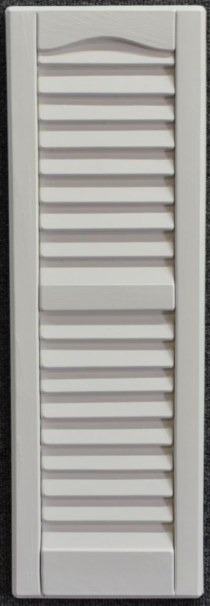 L1251wh-fh 12 X 51 In. Louvered Exterior Decorative Shutters, White