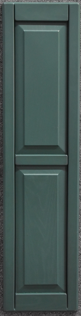 P1271gn-fh 12 X 71 In. Raised Panel Exterior Decorative Shutters, Hunter Green