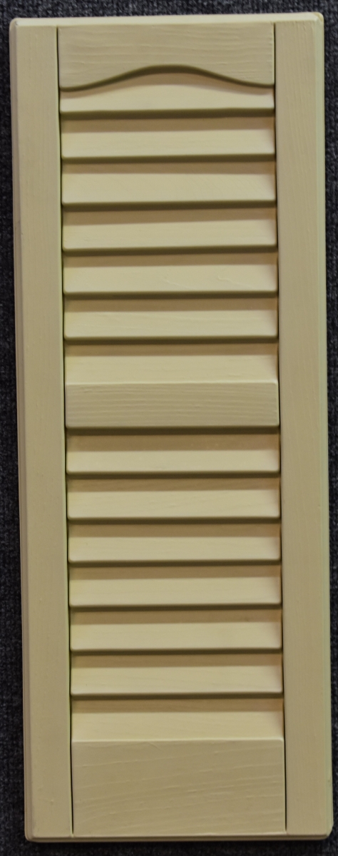 L1239cr-fh 12 X 39 In. Louvered Exterior Decorative Shutters, Cream