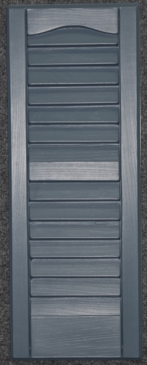 L1239bu-fh 12 X 39 In. Louvered Exterior Decorative Shutters, Colonial Blue