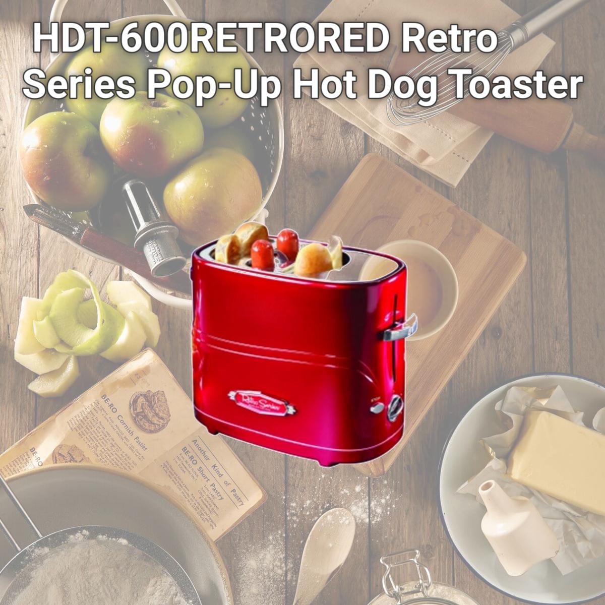 Picture of NostalgiaProductsGroup HDT-600RETRORED Retro Series Pop-Up Hot Dog Toaster