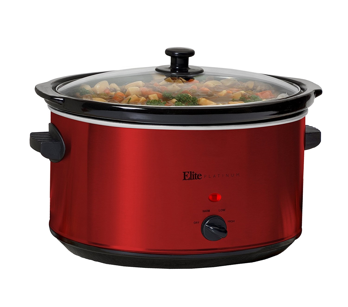 Maxi-matic Mst900r 8.5 Qt. Stainless Steel Slow Cooker, Red