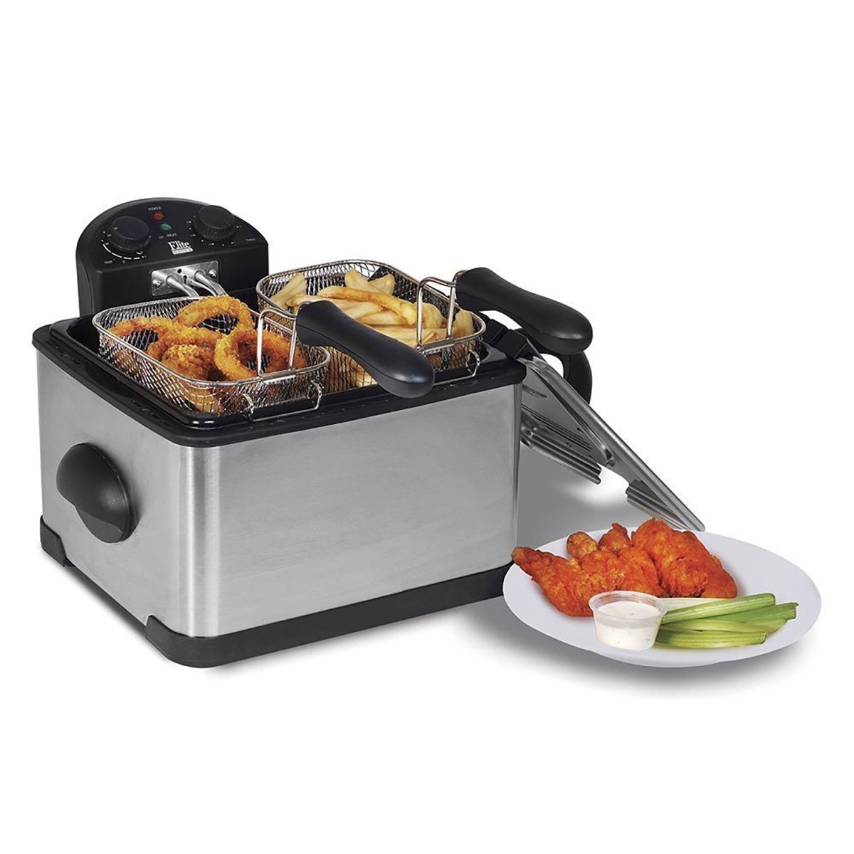 Edf401t 4 Qt. Maximatic Dual Basket Deep Fryer, Stainless Steel