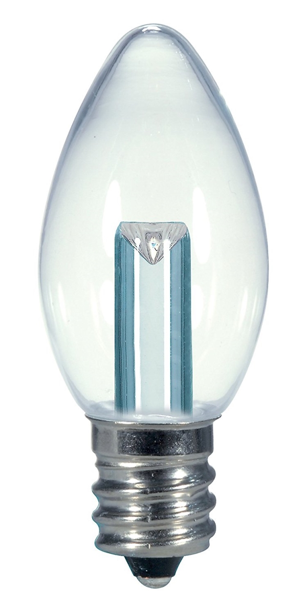 7500.999 Led C7 Clear 2700k Candelabra Base Light Bulb, 0.5w