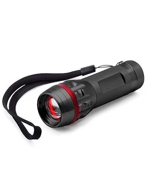 156 4 X 1 In. Travel Flashlight With Zoom - Black