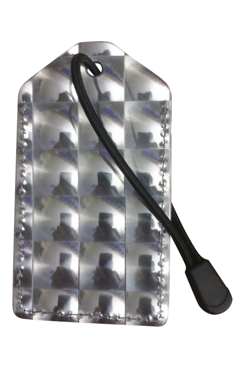 604 Holographic Luggage Tag - Silver