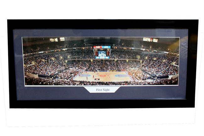 322-29 15 X 35 In. Panoramic Frame - Cleveland Cavaliers, 1st Night At Gund Arena