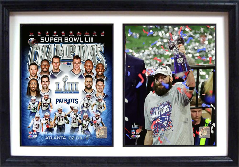 112-25 53 Champions New England Patriots Double Frame - 12 X 18 In.